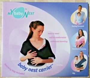 Baby Tragetuch 1x benutzt Marke my Baby Nest bis 16 Kilo Schwarz Größe M - L - Bild 1 von 3