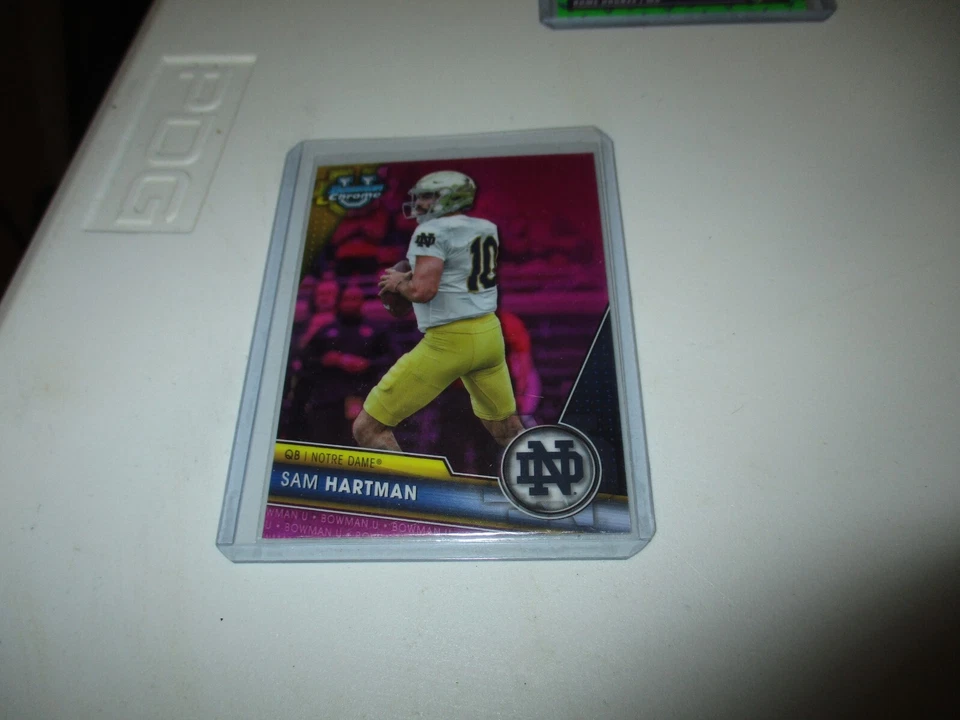 Sam Hartman 2023 Bowman Chrome U Pink Refractor RC #165 - Image 1 of 1