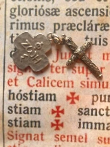 RARE LOT GREEK SILVER RELICS : Cross with hard stones +The Phos-Zoe Cross - 1970 - Picture 1 of 9