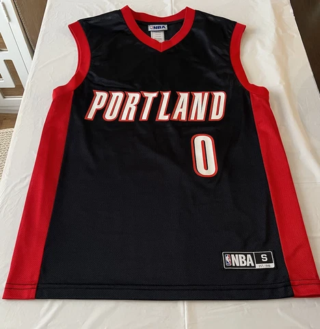 Damian Lillard #0 Portland Trail Blazers Mens NBA Sz Small Jersey Black/Red Cover