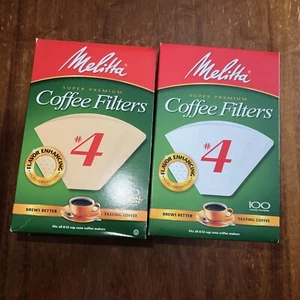 800 Melitta #4 Super Premium Cone Coffee Maker Filters Percolator 8 Boxes NEW - Picture 1 of 11