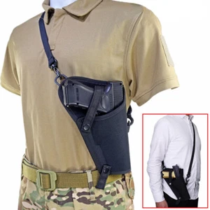 US Tactical Adjustable Cross Body Shoulder Gun Holster Right Hand Pistol Holster - Picture 1 of 8