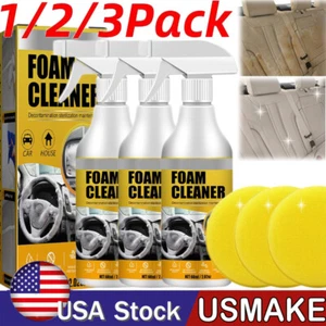 Car Interior Foam Cleaner Seat Headliner Dashboard Waterless Stain Removal Spray - Picture 1 of 17