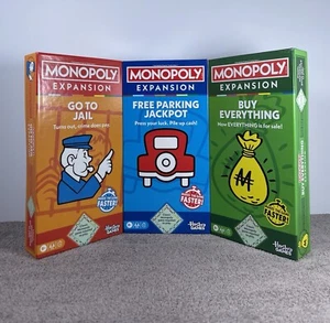 Monopoly Game Classic Edition Expansion Packs: Go To Jail, Free Parking & Buy - Picture 1 of 3