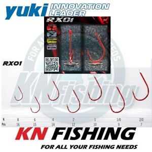 YUKI RX01 Fishing Hooks Japanese High Carbon Quality Material Red Sizes 08 - 2/0