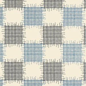 Lee Jofa Threads Modern Embroidered Linen Upholstery Fabric Ostro/Indigo 1.15 yd - Picture 1 of 4