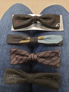 Vintage Bow Ties Clip On 4 Ormand Beauche Wembles Royal Rust - Picture 1 of 10
