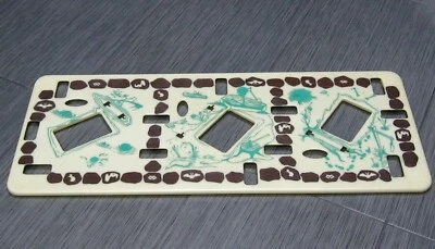 TRANSOGRAM GREEN GHOST Glow-in-the-Dark Rare BROWN Spot Game Board Part VINTAGE - Image 1 of 3