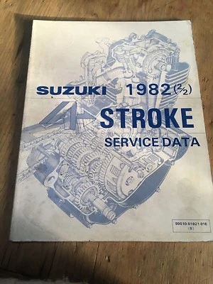 Genuine (OE) Suzuki 4 stroke Service Data Manual 1982 99510-01821-01E GS GSX DR - Image 1 of 4