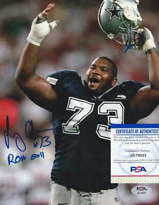 Larry Allen Dallas Cowboys Roh 2011 PSA AUTHENTICATED ACTION SIGNED 8x10 - Bild 1 von 1