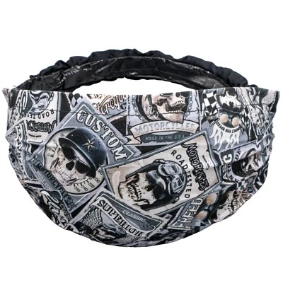 骷髅摩托车布贴女士头带发带头带发带瑜伽严峻 — 第 1/2 张图片