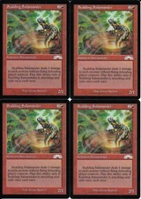 MTG: SCALDING SALAMANDER Exodus UNCOMMON; played, Excellent condition x4
