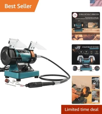 Libaotml High-Power Mini Bench Grinder – Lightweight, Adjustable, and Portable - Image 1 of 4
