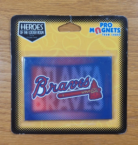 ATLANTA BRAVES Baseball Vintage 1998 Pro Magnets 3.5" x 2.5" Inch Fridge Magnet Cover