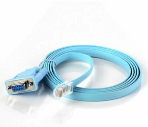 DB 9Pin RS232 Serial To RJ45 CAT5 Ethernet Adapter LAN Console Cable CiscoRouter - Picture 1 of 7