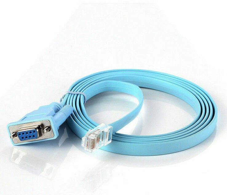 DB 9Pin RS232 Serial To RJ45 CAT5 Ethernet Adapter LAN Console Cable CiscoRouter - Image 1 of 4