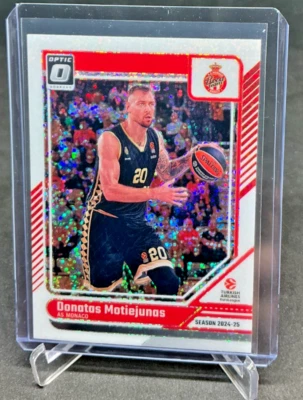 2024/25 Donruss Basketball Euroleague Optic DONATAS MOTIEJUNAS White Sparkle 130 - Image 1 of 2