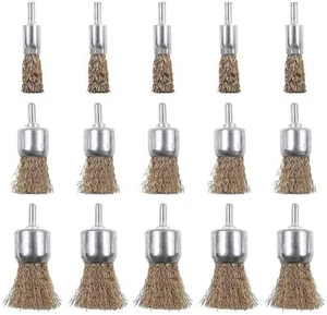 10/16/25mm Wire Wheel Brush Cup Copper Plated Crimped Steel Polishing Wheel Set - Picture 1 of 6