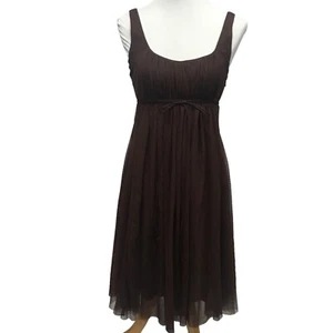 Anthropologie Moulinette Soeurs Brown Tulle Meadow Dress Misses Size 6 - Picture 1 of 10