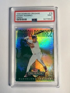 1998 Donruss Insert Crusade Green #18 Manny Ramirez /250 RARE‼️PSA 9 WOW💥 - Picture 1 of 2