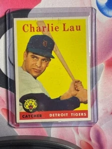1958 Topps - Charley Lau #448 (RC) Detroit Tigers - Picture 1 of 2