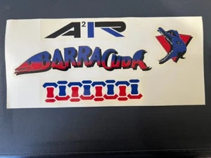 ! ORIGINAL FACTORY BARRACUDA STICKER SET ONE SIDE FOR A2 R VINTAGE MTN BIKE - Picture 1 of 1