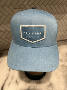 PGA Tour Pro Series Golf Hat Blue Cap Adjustable Curved Bill Embroidered Logo - Picture 1 of 10