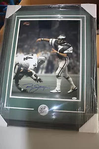 PHILADELPHIA EAGLES RON JAWORSKI #7 SIGNIERT 16X20 FOTO GERAHMT JSA ZEUGE - Bild 1 von 3