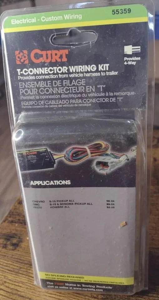 4-плоская проводка CURT 55359 для некоторых Chevrolet S-10, GMC Sonoma, Isuzu Hombre - Изображение 1 из 1