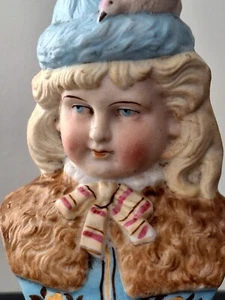 1900's Antique!🔥 German Bisque Porcelain Bust Figurine~A/F - Picture 1 of 7