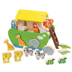 EVEREARTH Arche Noah Formen Sortier Spiel Motorik Spielzeug Steck Box FSC Holz - Bild 1 von 6