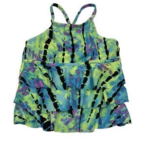 Justice Girls Swim Top Size 7 UPF 50 NWT Separates Ruffles Swimwear Sun Protecti - Picture 1 of 12