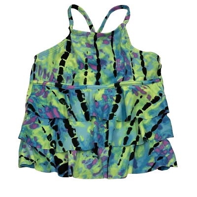 Justice Girls Swim Top Size 7 UPF 50 NWT Separates Ruffles Swimwear Sun Protecti - Image 1 of 4