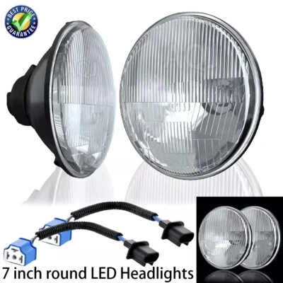 For Suzuki Samurai SJ410 7 inch LED Round Headlights Pair  HiGH/Low Beam x2 - Image 1 of 4