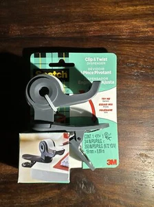 3M Scotch Clip & Twist Desktop Tape Dispenser Gray - Picture 1 of 7
