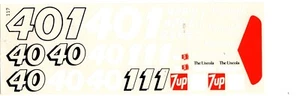 Calcomanía Fred Cady #117 Petty / 7-UP #40 o #41 Petty Super Bird nueva de stock - Imagen 1 de 2