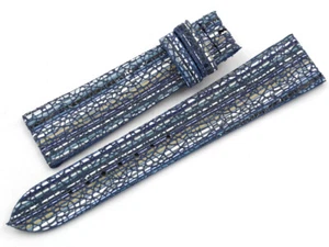 Bracelet Montre Crackle Peinture Bleue Effet Mosaïque Anse 20mm - Imagen 1 de 4