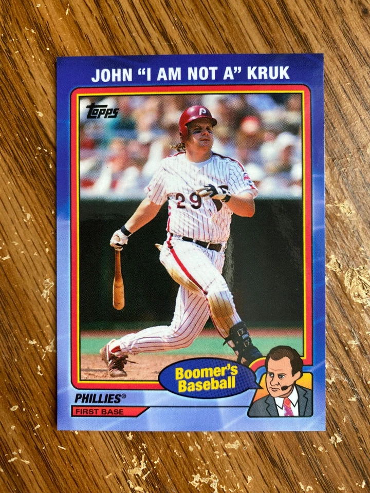 2024 Topps x Chris Berman JOHN KRUK "I AM NOT A" Nickname Nameplate Boomers - Image 1 of 1