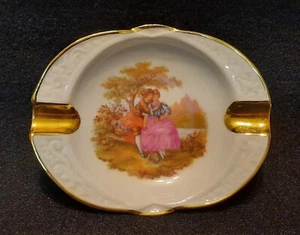 Vtg porcelaine artistique f.m limoges france Ashtray. Label de qualite. - Picture 1 of 4