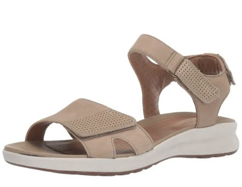 CLARKS Sandali donna Clark’s Un Adorn calmi sabbia nabuk con cinturino sul retro taglia 5 D