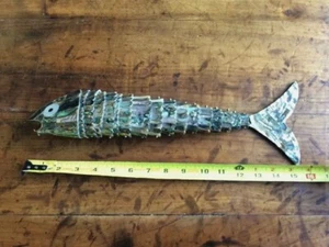 "Increíble abrelatas de pescado de abulón articulado vintage 15,5"" - gran calidad" - Imagen 1 de 8