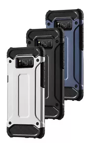 Handy Hülle Schutzschale Silikon Bumper Silikonschutz Hybrid ARMOR CASE Cover - Picture 1 of 16