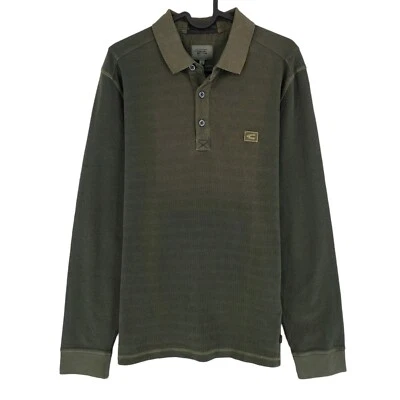 Camel Active Verde Oscuro Manga Larga Camisa Polo Talla M - Imagen 1 de 4