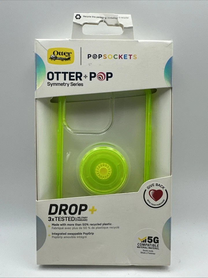 Funda OtterBox + Pop Symmetry Apple iPhone 13 Pro Limelight - Nueva Foto 1 de 2
