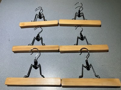 6 perchas de madera y acero de alta calidad para falda pantalones etc envío gratuito Foto 1 de 4