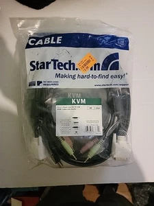 StarTech 6 ft 4-in-1 USB DVI KVM Switch Cable with Audio DVID4N1USB6.    X4 Lot - Afbeelding 1 van 4