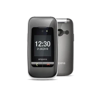 Emporia ONE V200i Seniorenhandy Klapphandy 2G Mobiltelefon Großtasten Handy grau - Bild 1 von 7