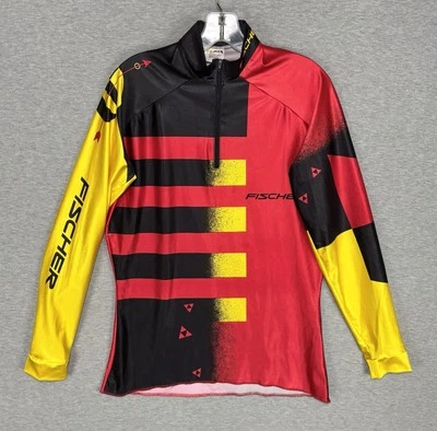 Camiseta deportiva de ciclismo Fischer x Vomax para hombre grande de nailon elástica roja negra amarilla carreras Foto 1 de 4