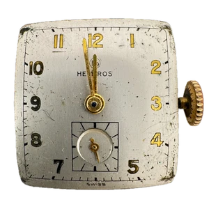 Vintage Helbros 17 Jewel Mechanical Men's Wristwatch Movement 72H Swiss - Picture 1 of 3