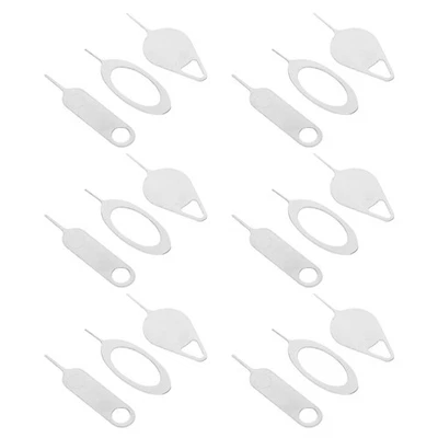 100 pezzi pratici apri SIM strumenti di espulsione aghi SIM creativi (argento) - Immagine 1 di 4